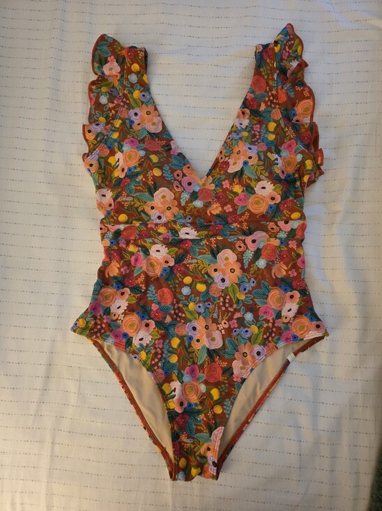 summersalt Other - summersalt x Rifle Co. Floral One-Piece Swimsuit Ruffle Backflip M 8